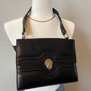 Rare 1970s Argentinian Leather Structured Shoulder Bag